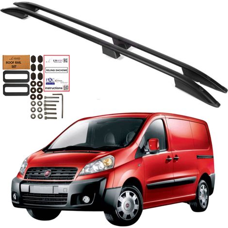 Barre portatutto FIAT SCUDO CITOREN JUMPY PEUGEOT EXPERT L2 2006-2017 NERO