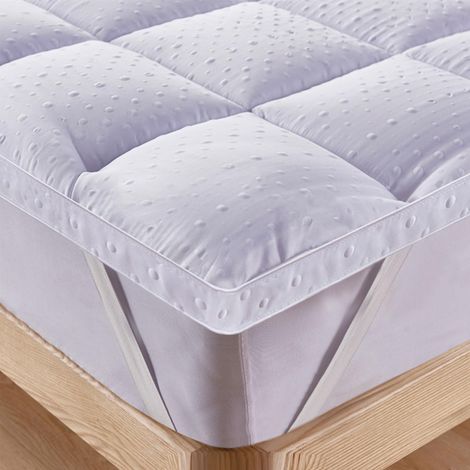 Surmatelas 160x190 cm, Microfibre 4 cm sur Matelas 2 Personnes, Ultra-Moelleux Respirant Hypoallergénique, Lavable 40°C, 4 Coins Élastiques, Clic Clac Canapé Lit (1/5)