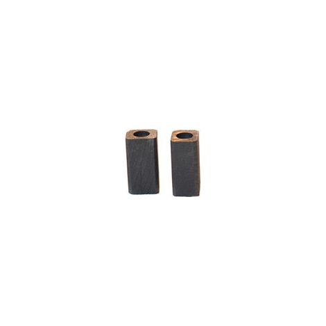 Set aus 2 anpassbaren Kohlen für Black & Decker DeWalt. Abmessungen: 6 x 7 x 13 mm.