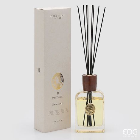 EDG Enzo De Gasperi Profumatore Ambiente Bottiglia Diva 490 ml Neroli Vaniglia – Diffusore Fragranza Design Elegante