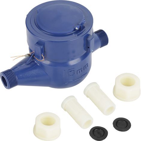 DN15 plastic cold water meter for garden and home, single flow, measuring tool for wet table (1/5)