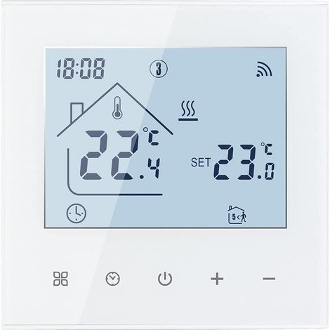 WiFi Thermostat for Underfloor Heating with LED Touchscreen, Compatible with Alexa and Google Home, 3A (1/5)