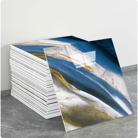 (10 Stück, 30×30 cm, Q050) Selbstklebende Wandaufkleber für Fliesen, Marmorstruktur, Wanddekoration, PET-Material, geeignet für Küchen, Badezimmer, Kamine und Waschküchen.