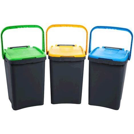 Pattumiera Per Raccolta Differenziata 'Ecoplus' 35 Lt. - Cm 43 X 36 X H 43,5