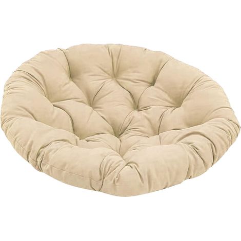 1 Coussin rond chaise extérieure, Tissu imperméable lavable, Diamètre 50cm, Pour salon jardin lecture (1/5)