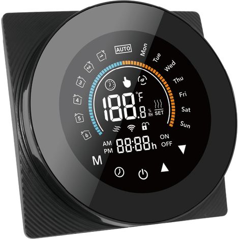 Thermostat intelligent WiFi eWelink pour chaudière à eau/gaz Contrôleur de température numérique Grand écran LCD Bouton tactile Commande vocale Compatible avec Google Assistant et Amazon Alexa/Xiaodu (1/5)