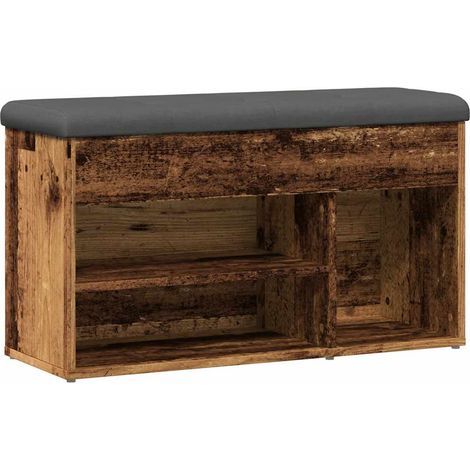 Maison Exclusive - Schuhbank Altholz-Optik 82x32x45,5 cm Holzwerk (1/5)