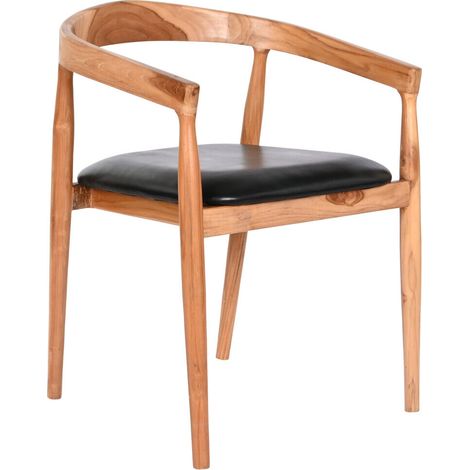 Silla Teca Piel 58X60X75 Negro