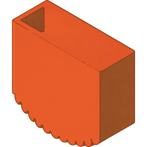 PIEDINO ESTERNO DI RICAMBIO- - 60x25 arancio - 2 pezzi MARCHETTI
