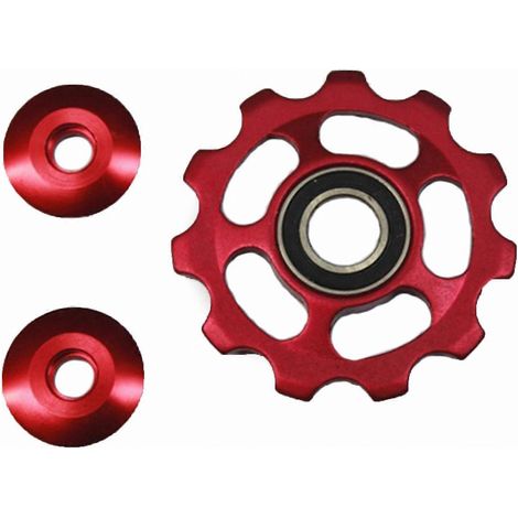 Dérailleur arrière de vélo avec galet guide-chaîne 11 dents et poulie de renvoi pour VTT (1/4)