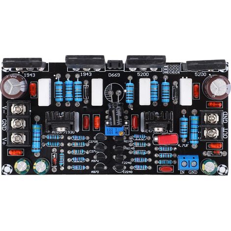 Module Amplificateur Puissance 200W Mono pour Composants Audio Toshiba, Circuit 1943+5200, Alimentation DC ±20-90V (1/5)