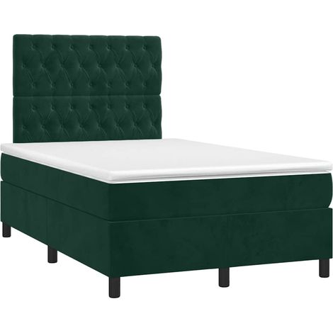 Maison Exclusive - Cama box spring con colchón terciopelo verde o (1/5)