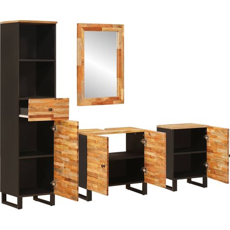 Maison Exclusive - Badezimmer Sets mit Schubladen mit Regal Natur