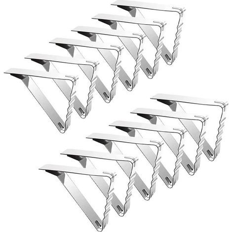 Pince spéciale 12 pince à nappe en acier inoxydable pince à nappe triangle vague pince à nappe 4.5 longue bouche pince de table (1/4)