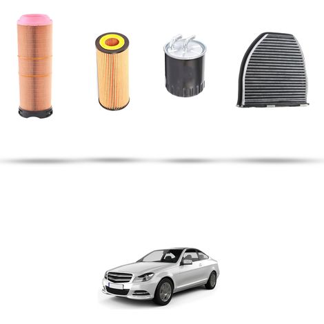 Kit tagliando 4 filtri compatibile con Mercedes Classe C (W204,C204,S204) C220 CDI 125kw Dal 2007 al 2008 (1/5)