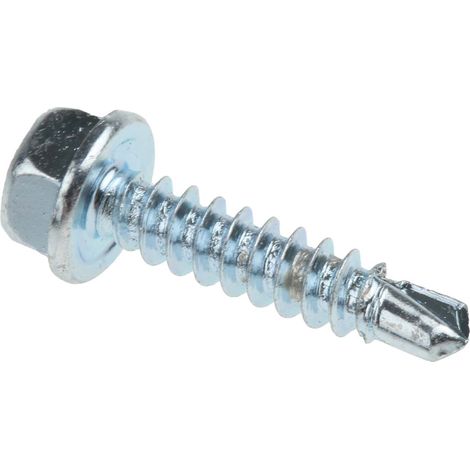 Rs Pro – Vis autoforeuse M4.2 en acier galvanisé brillant – Longueur 19mm – Tête rondelle hexagonale – Boîte de 100 unités (1/3)