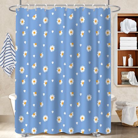 Rideau douche polyester 180x180 Épais rideau imperméable pour salle d’eau sans fenêtre (1/5)