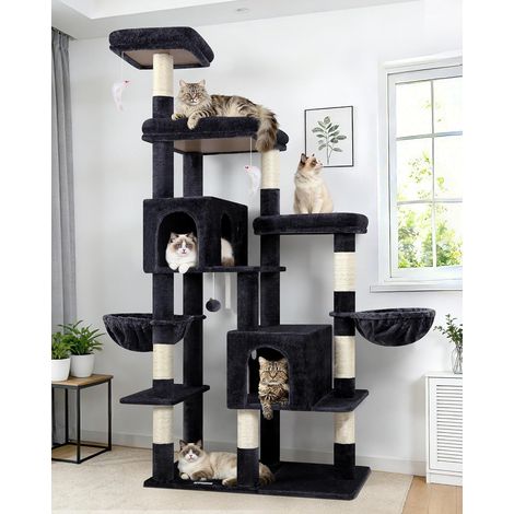 Solide Arbre a Chat Niches 45CM Plateforme pour Grand Chats (1/5)