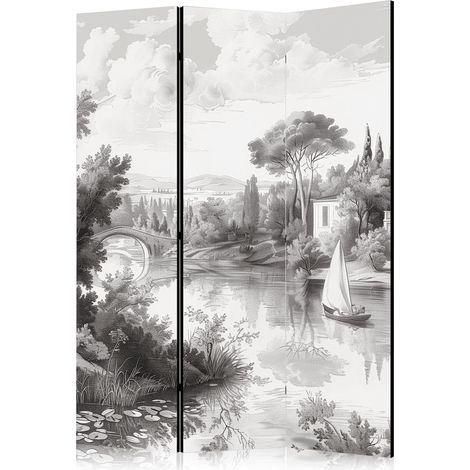 Biombo artgeist vintage negro blanco 135x172 cm 3 paneles