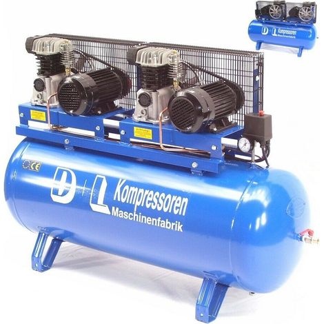 Werkstattkompressor Duo 900L 2x450/11/270D 6PS Druckluft Kompressor 400V