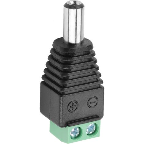 10 DC 5,5 mm x 2,1 mm Stecker-Schnellverbinder mit grünem Anschluss (1/5)