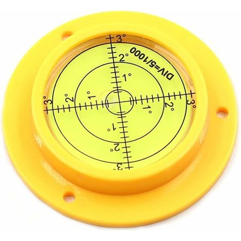 High-precision 90 mm round spirit level with mounting holes for motorhomes MUMU (1/4)