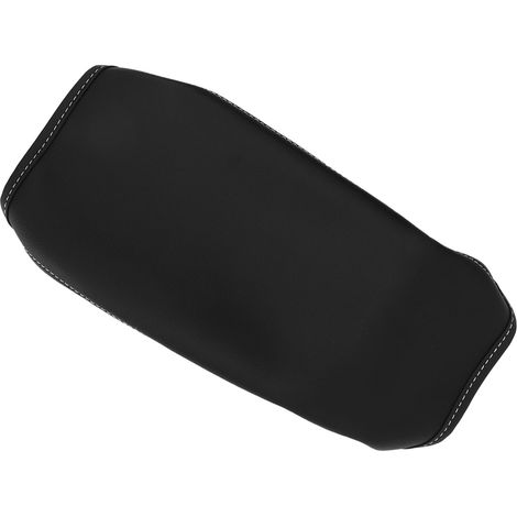 Couvercle de console centrale en superfibre noire avec repose-bras et coussinet repose-coude de remplacement pour Subaru Forester 2019 à 2023, finition noire et grise. (1/5)