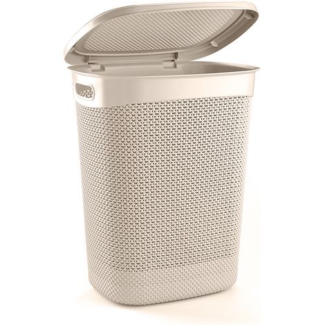 CESTO LAVANDERIA IN PLASTICA LAVADO 45X37X57CM 52L CREMA