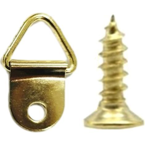 Lot de 100 petits cintres Triangles pratiques anneaux D-Jaune (1/5)