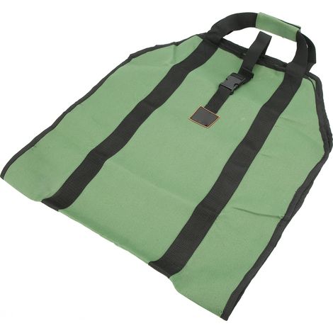 Porte-sac à bûches multifonctionnel, durable et portable en toile verte de grande capacité (1/5)