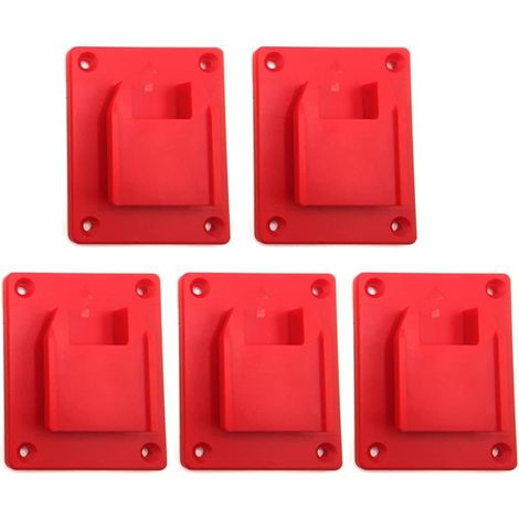 Set mit 5 Dewalt 20V 12V Bohrmaschinenhaltern für Milwaukee M18 Werkzeughalter (Rot)