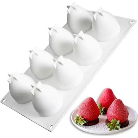 Moule en silicone à 8 cavités pour mousse aux fraises blanches (1/5)