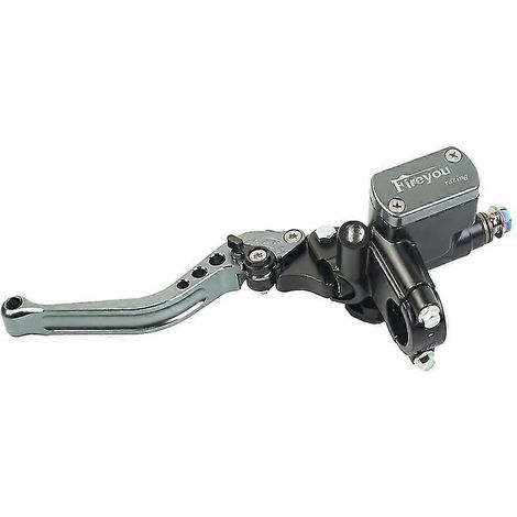 Kit maître-cylindre de frein avec réservoir et poignée pour moto de course, 22 mm, compatible Yamaha, Kawasaki et Suzuki - Gris - Gauche (1/5)