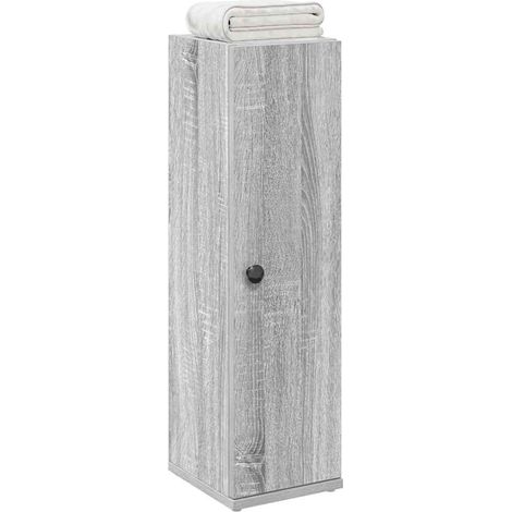 Badezimmerschrank mit Rollenhalter Grau Sonoma 20,5x22x72 cm
