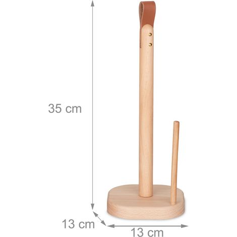 Portarotolo da cucina quadrato design pratico cucina 30 x 30 x 30 cm in legno di faggio naturale 130013340
