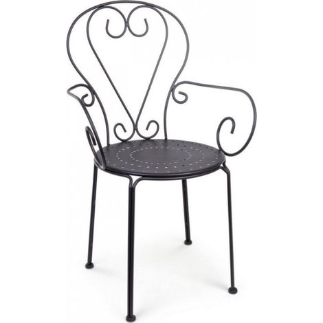 Sedia da giardino Etienne in acciaio cm 49x49x h89
