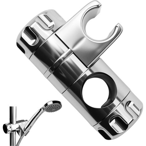 support de pommeau de douche de rechange réglable avec rail coulissant de 25 mm en matériau ABS chromé pour pommeau de douche à main (1/5)