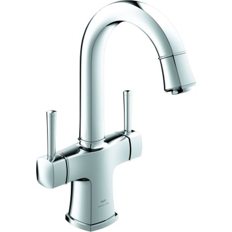 GROHE Grifo de lavabo bimando Grandera 20666 caño giratorio cromado, 20666000