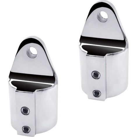 2 PCS Caps Tube Bimini Top, Œillet de Fixation en Acier Inoxydable 316, Diamètre Intérieur 7/8" (1/4)