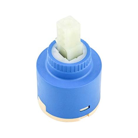 Cartucho de recambio cerámico, Cerámica para grifo monomando, Cartucho cerámico para cocina o baño 35 mm, Azul (1/4)