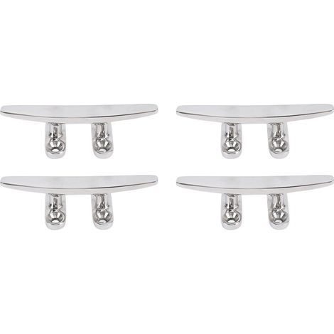 Lot de 4 Taquets d'Amarrage Inox 316 Poli 100mm Acier Marine Résistant Corrosion pour Bateau Yacht Vedette Fixation Robuste (1/5)