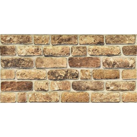 Wandpaneele 10 pcs Dunkler Sand 100 x 50 cm EPS-Schaum vidaXL
