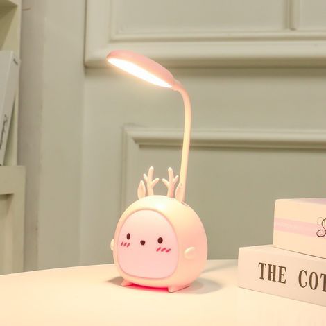Lampe de table, lampe de bureau pliable à col de cygne LED 360° avec motif dessin animé mignon (1/5)