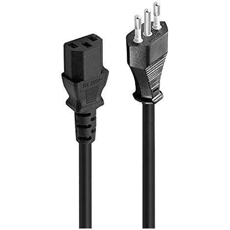 Ewent Cavo Alimentazione Spina italiana 10A a VDE IEC C13, 1.8 mt, cavo H05VV-F 3G, nero [Italia] (1/4)
