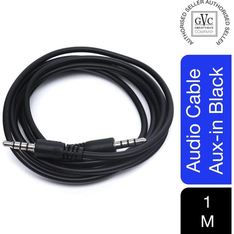 GVC Audio Cable 3.5mm STEREO AUX IN CABLE- 1M – With 2 types of Colour (1/4)