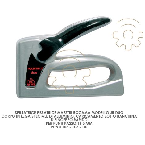Agrafeuse Maestri Rocama mod 10 JR D pas de point 11,2 cm points 105-108-110