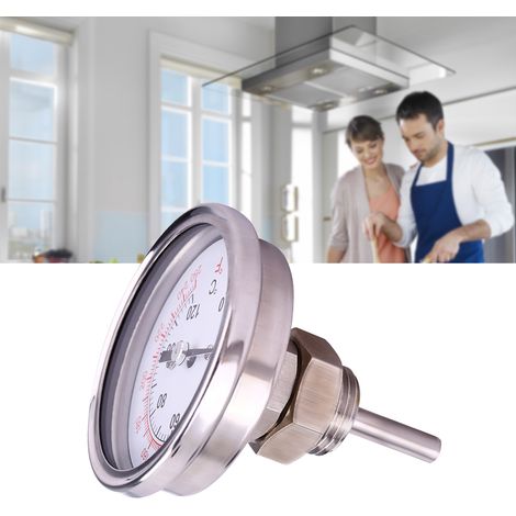 Thermomètre de barbecue/fumoir en acier inoxydable, 0 °C à 120 °C, testeur et moniteur de température (1/5)