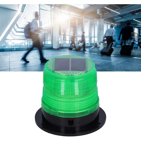Blinkendes Nachtsignallicht, Solarsignallicht für Fahrzeuge, Stroboskoplicht, magnetisches LED-Licht, Signallicht, grün. (1/5)