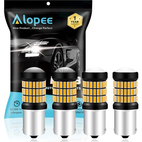 PY21W LED Bulb Flashing Orange 9V-18V, Pack of 4 (1/5)