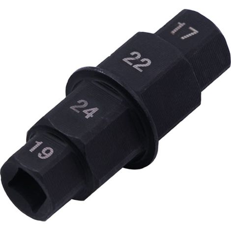 Axe de Roue Avant Moto,Clé pour Axe de Roue,Clé pour Axe de Roue de Moto,Douille Speciale Moto,Axe Hexagonal,Axe de Roue Moto,Axe de Roue Avant (Noir)